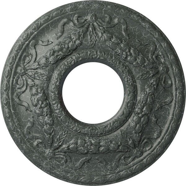 Ekena Millwork Hurley Medallion (Canopies up to 7 1/4"), 22 1/8"OD x 7 1/4"ID x 1 3/4"P, Athenian Green Crackle CM26HUAGC - main